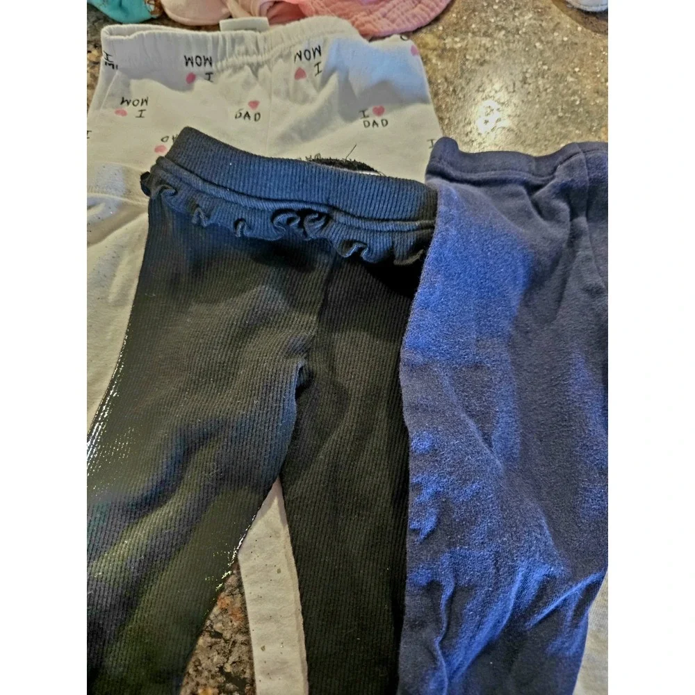 Lot of (4)Carter's Baby Girls Leggings Pants 6M.